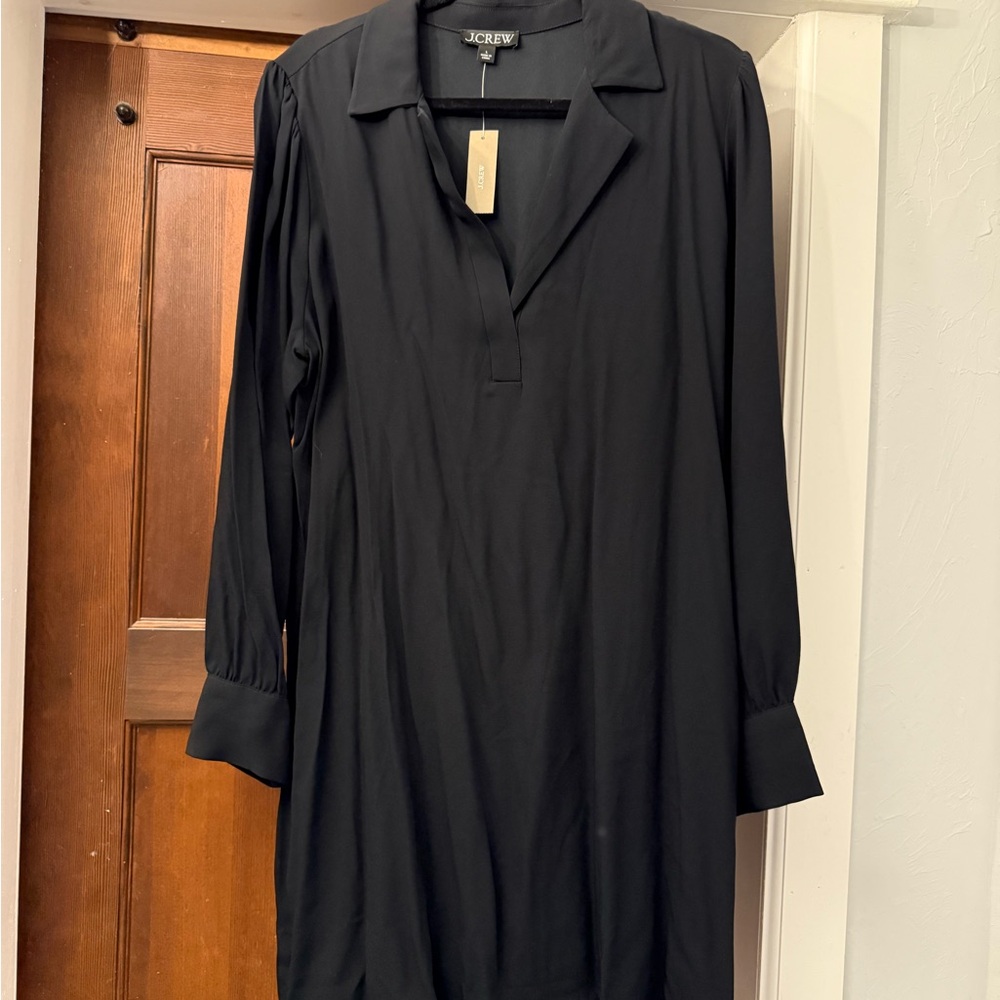 J. Crew Black Long Sleeve Dress